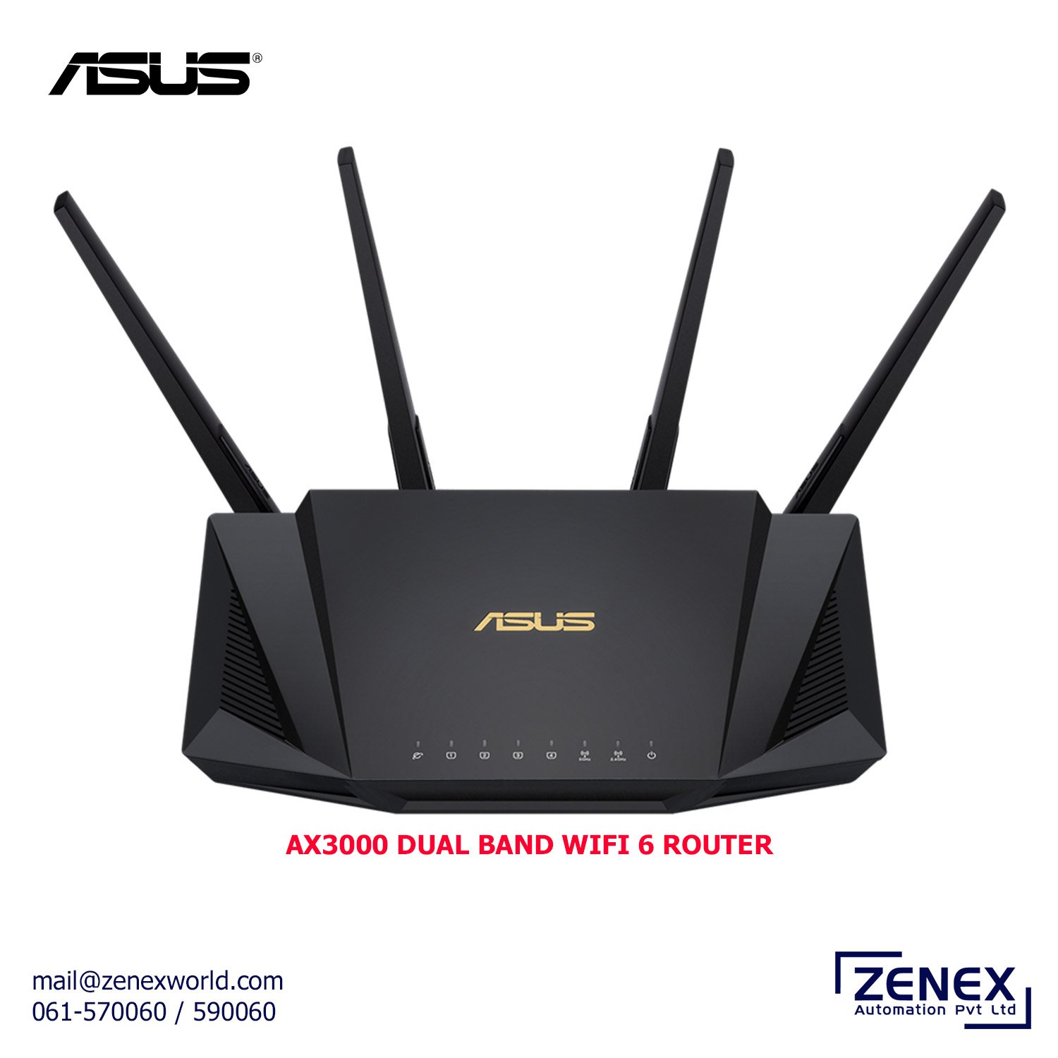 Zenex-Asus-AX3000-Dual-Band-WiFi 6_1 ASUS AX3000 DUAL BAND WIFI 6 ROUTER - Image 1