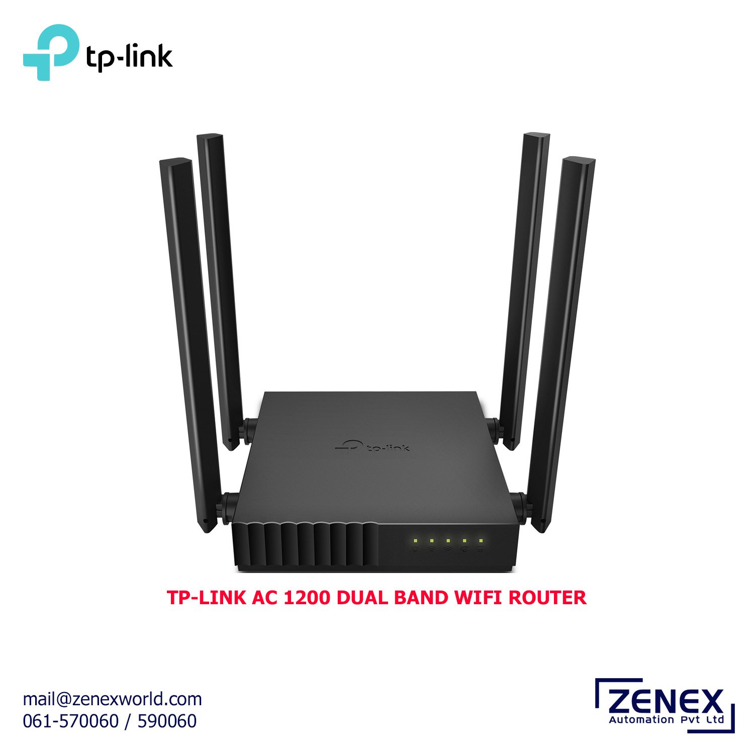 Zenex-TP-Link-AC-1200-Dual-Band-WiFi-Router_1 TP-LINK AC 1200 DUAL BAND WIFI ROUTER - Image 1