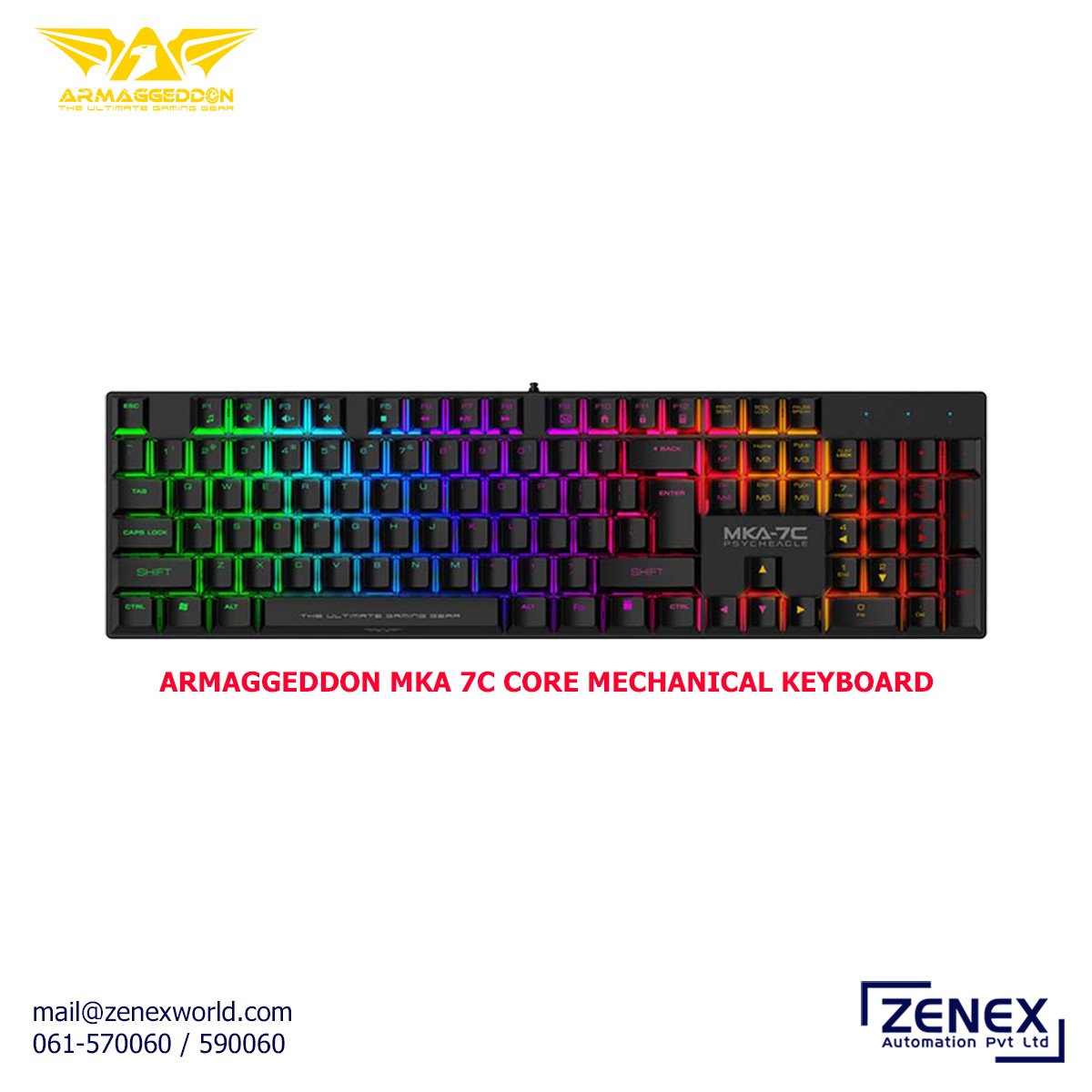 Zenex-Armaggeddon-Mka-7C-Core-Mechanical-Keyboard_1 ARMAGGEDDON MKA 7C CORE MECHANICAL KEYBOARD - Image 1