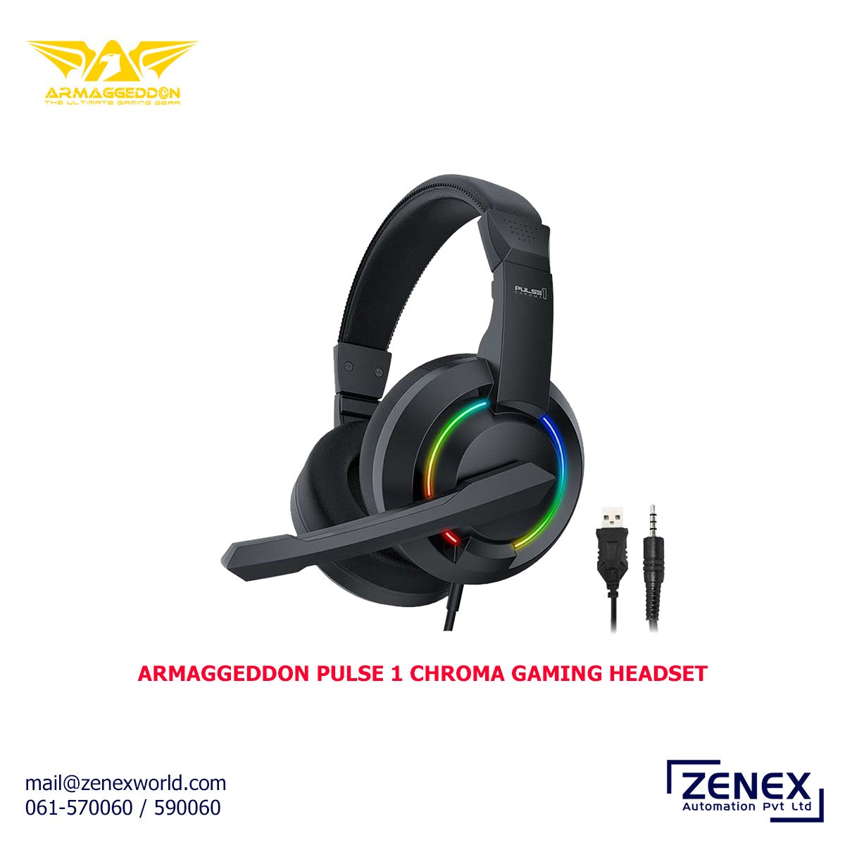 Zenex-Armaggeddon-Pulse1-Chroma-Gaming-Headset_1 ARMAGGEDDON PULSE 1 CHROMA GAMING HEADSET - Image 1
