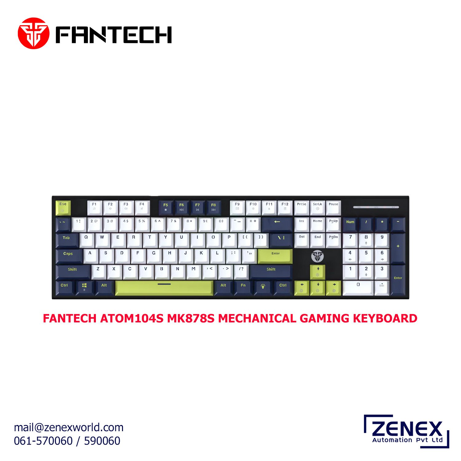 Zenex-Fantech-Atom104s-Mk878s-Mechanical-Gaming-Keyboard_1 FANTECH ATOM104S MK878S MECHANICAL GAMING KEYBOARD - Image 1