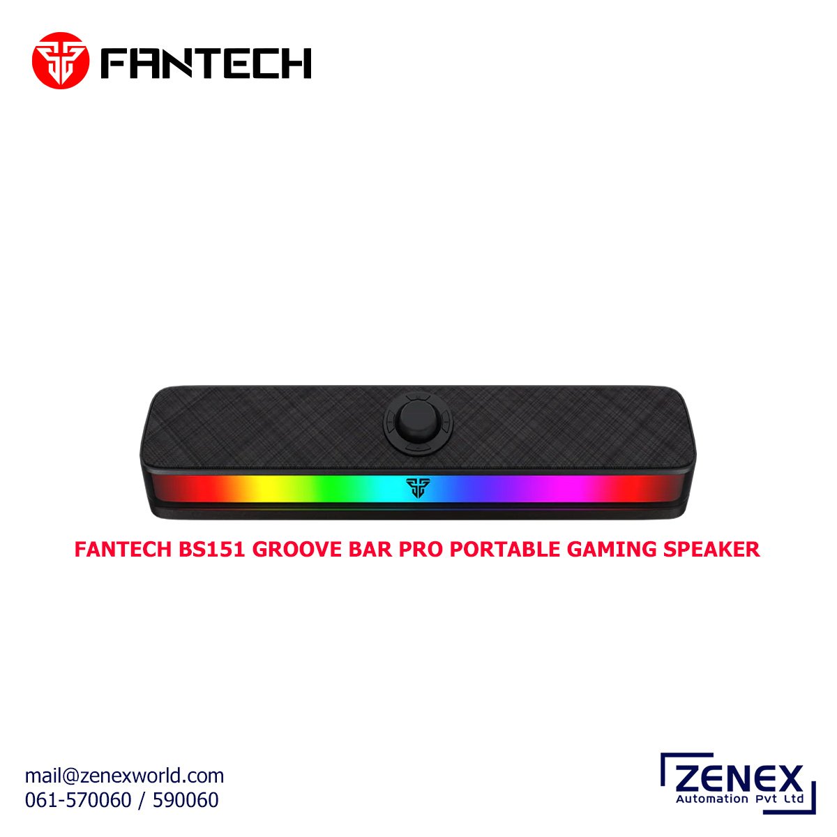 Zenex-Fantech-Groove-Bar-Pro-Portable-Gaming-Speaker-BS151-White_1 FANTECH GROOVE BAR PRO PORTABLE GAMING SPEAKER (BS151) - Image 1