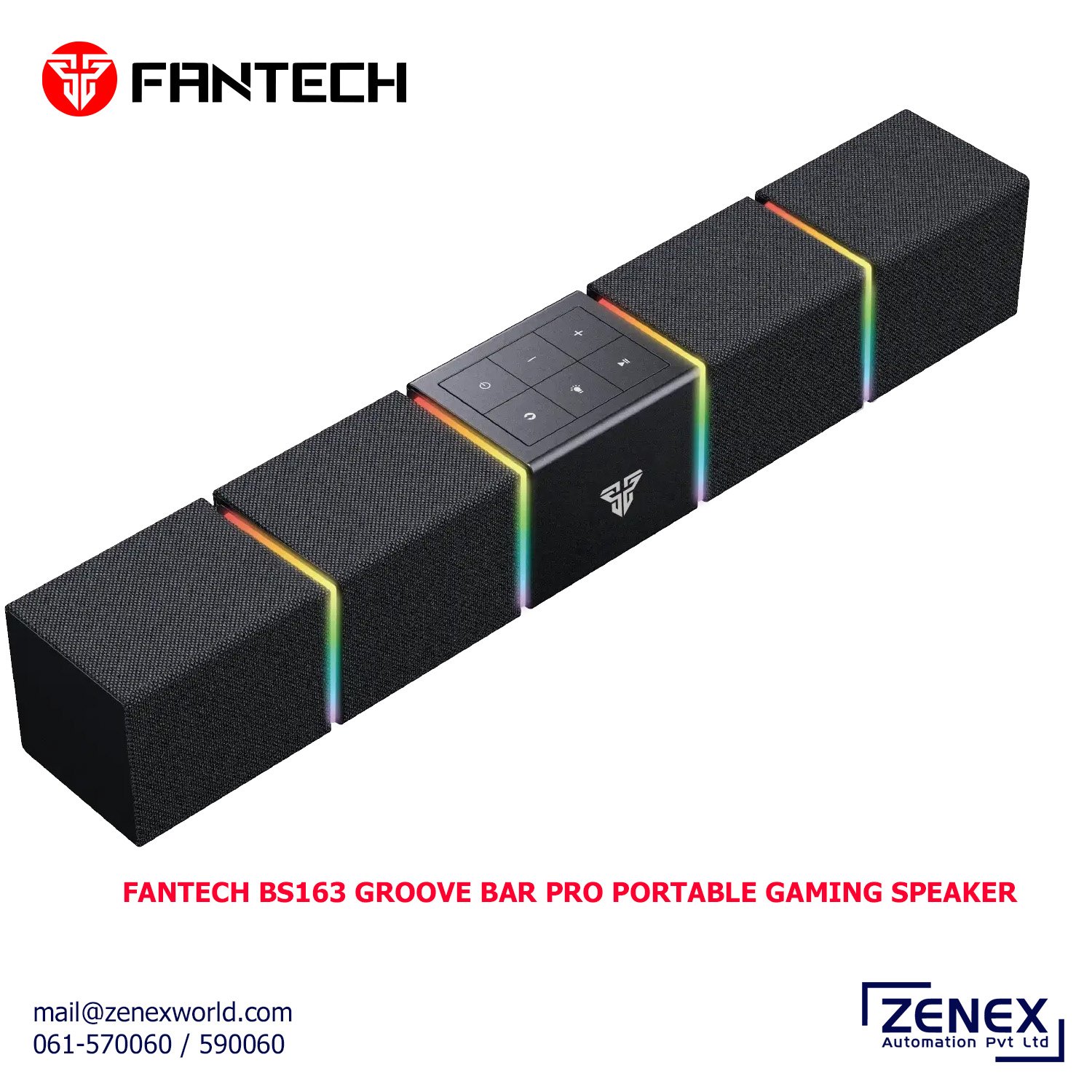 Zenex-Fantech-Groove-Bar-Pro-Portable-Gaming-Speaker-BS163_1 FANTECH GROOVE BAR PRO PORTABLE GAMING SPEAKER (BS163) - Image 1