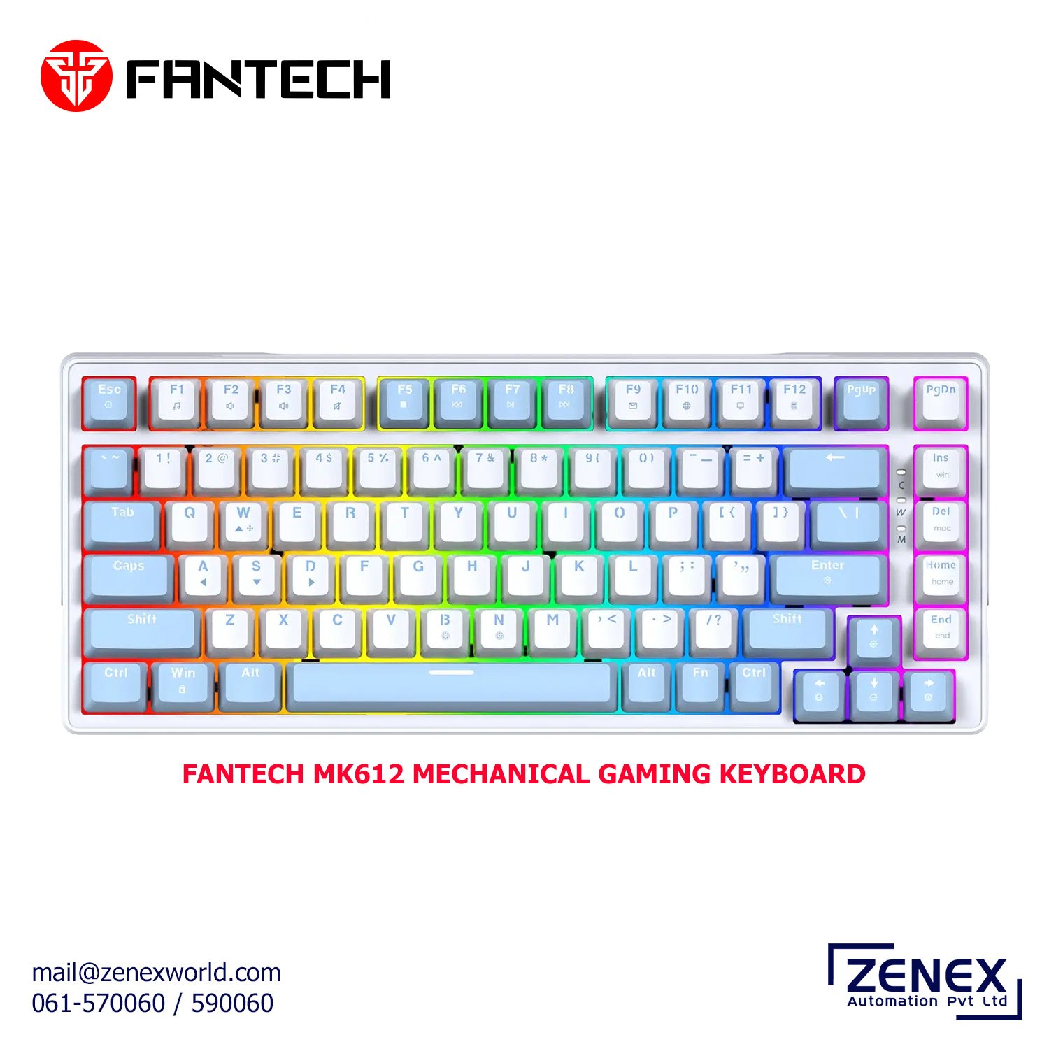 Zenex-Fantech-MK612-Mechanical-Gaming-Keyboard_1 FANTECH MK612 MECHANICAL GAMING KEYBOARD - Image 1