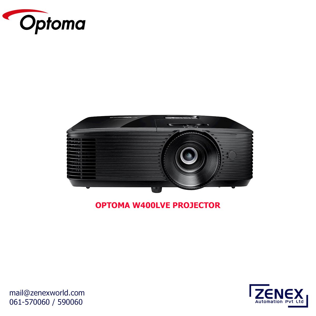 Zenex-Optoma-W400LVE-Projector_1 OPTOMA PROJECTOR (W400LVE) - Image 1