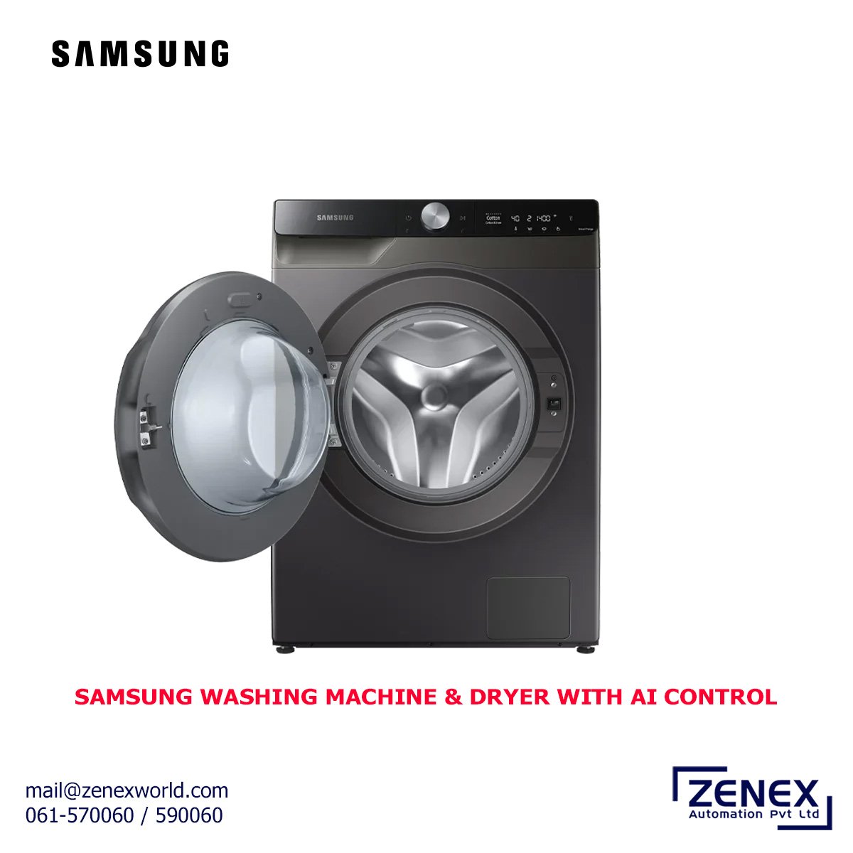 Zenex-Samsung-Washing-Machine&Dryer-With-AI-Control_1 SAMSUNG 11KG FRONT LOAD WASHING MACHINE DRYER WITH AI CONTROL - Image 1