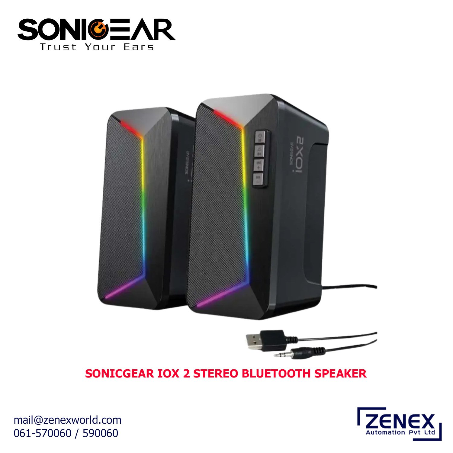 Zenex-Sonicgear-IOX2-Bluetooth-Speaker_1 SONICGEAR IOX-2 STEREO BLUETOOTH SPEAKER - Image 1