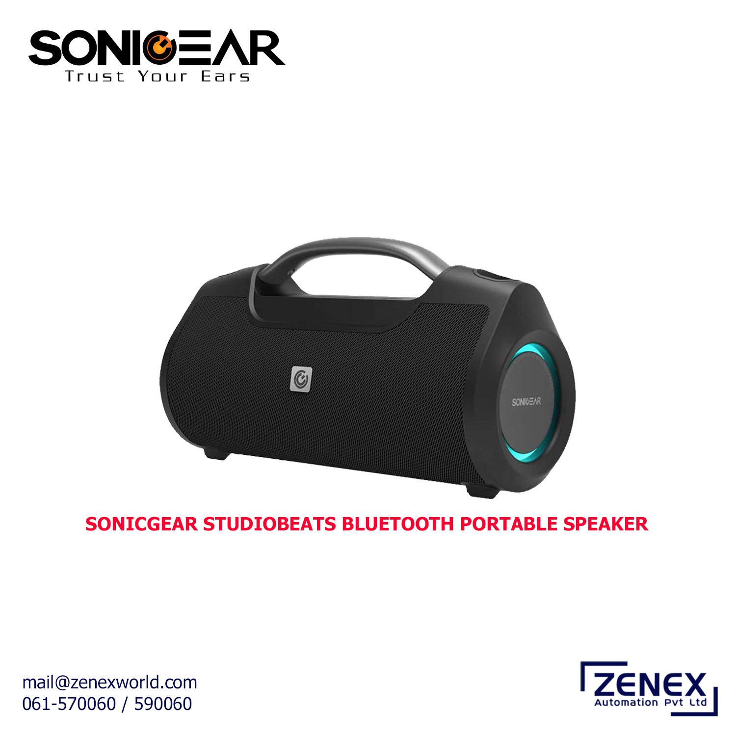 Zenex-Sonicgear-Studiobeats-Bluetooth-Portable-Speaker_1 SONICGEAR STUDIOBEATS BLUETOOTH PORTABLE SPEAKER - Image 1