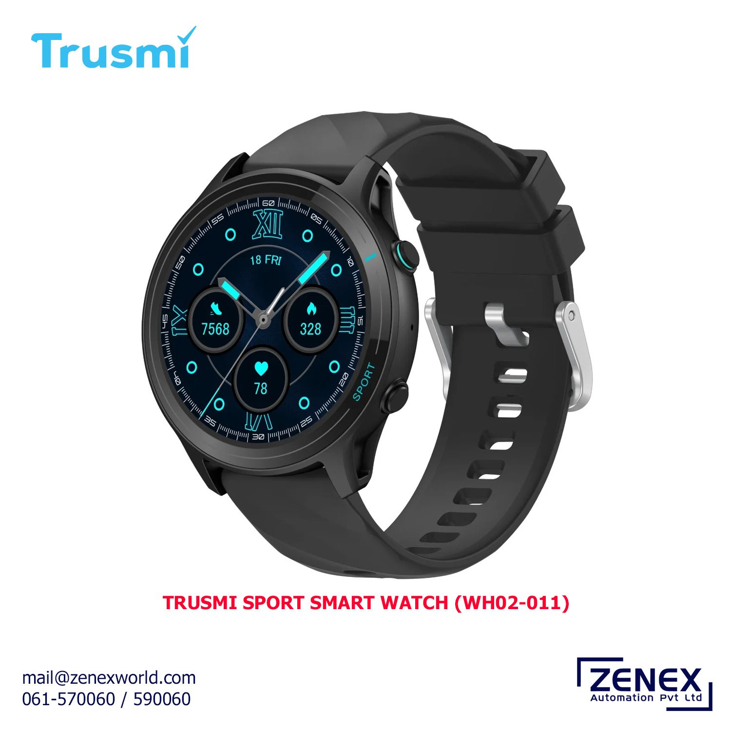 Zenex-Trusmi-Sport-Smart-Watch-WH02-011_2 TRUSMI SPORT SMART WATCH (WH02-011) - Image 1
