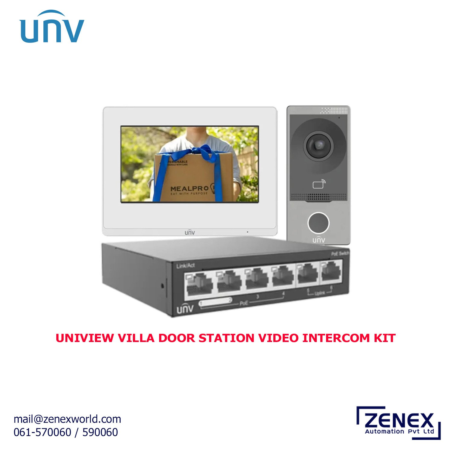 Zenex-Uniview-Villa-Door-Station-Video-Intercom-Kit_1 UNIVIEW VILLA DOOR STATION VIDEO INTERCOM KIT - Image 1