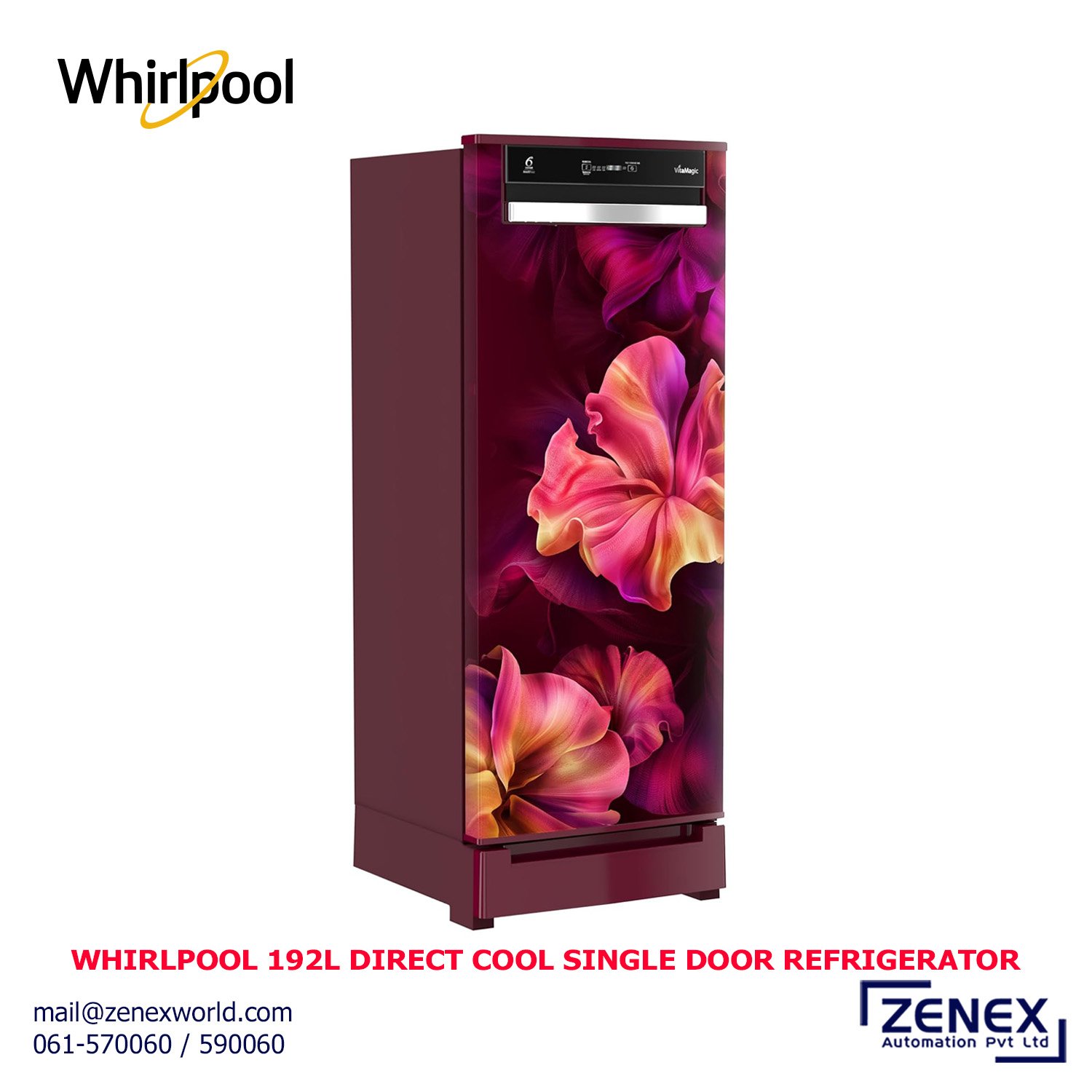Zenex-Whirlpool-192L-Direct-Cool-Single-Door-Refrigerator-73428_1 WHIRLPOOL 192L DIRECT COOL SINGLE DOOR 3 STAR REFRIGERATOR (73428) - Image 1