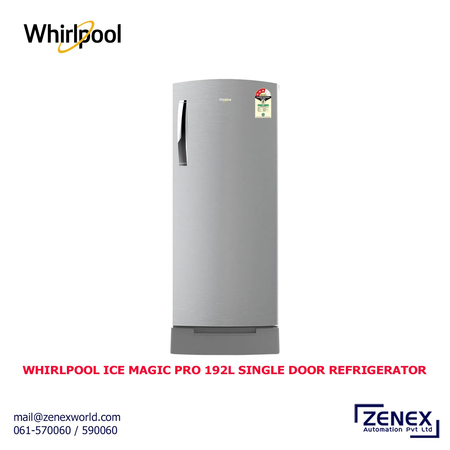 Zenex-Whirlpool-Ice-Magic-Pro-192L-Single-Door-Refrigerator-73675_1 WHIRLPOOL ICE MAGIC PRO 192 LITRES SINGLE DOOR REFRIGERATOR (73675) - Image 1