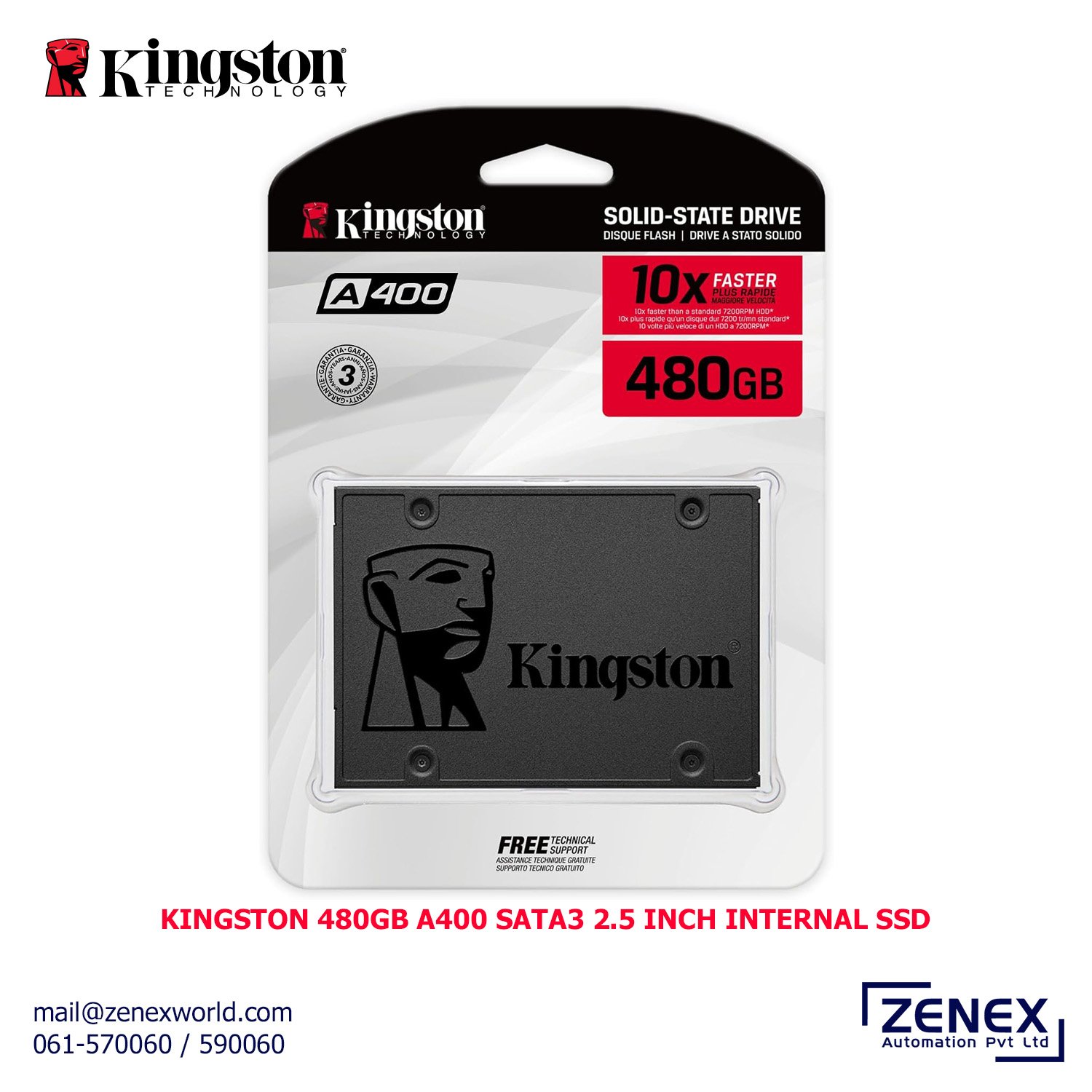 Zenex-Kingston-480GB-A400-Sata3-2.5Inch-Internal-SSD_1 KINGSTON 480GB A400 SATA3 2.5 INCH INTERNAL SSD - Image 1