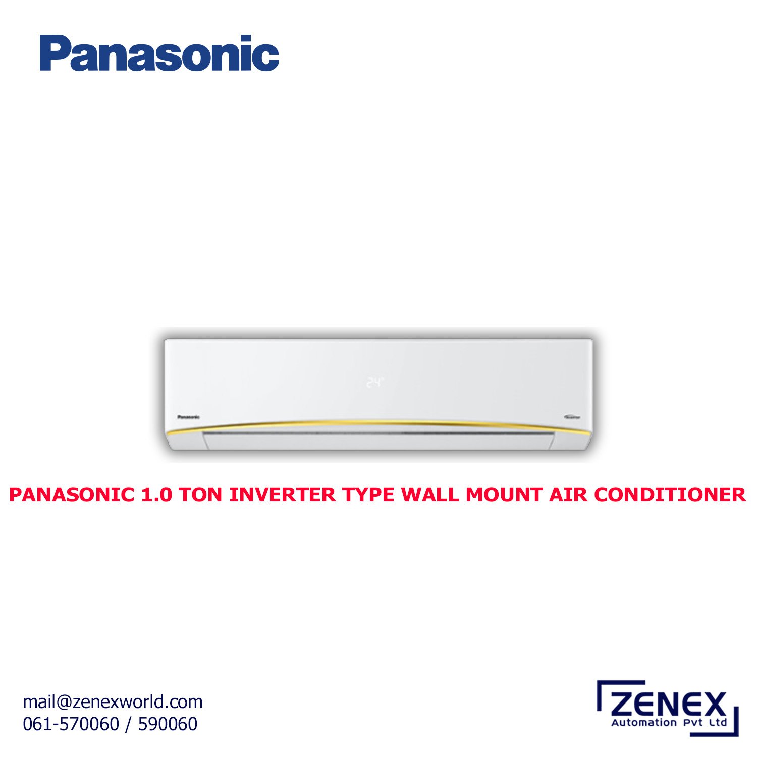 Zenex-Panasonic-1.0-Ton-Inverter-Air-Conditioner_1 PANASONIC 1.0 TON INVERTER TYPE AIR CONDITIONER (CS/CU-KZ12YKY-8) - Image 1