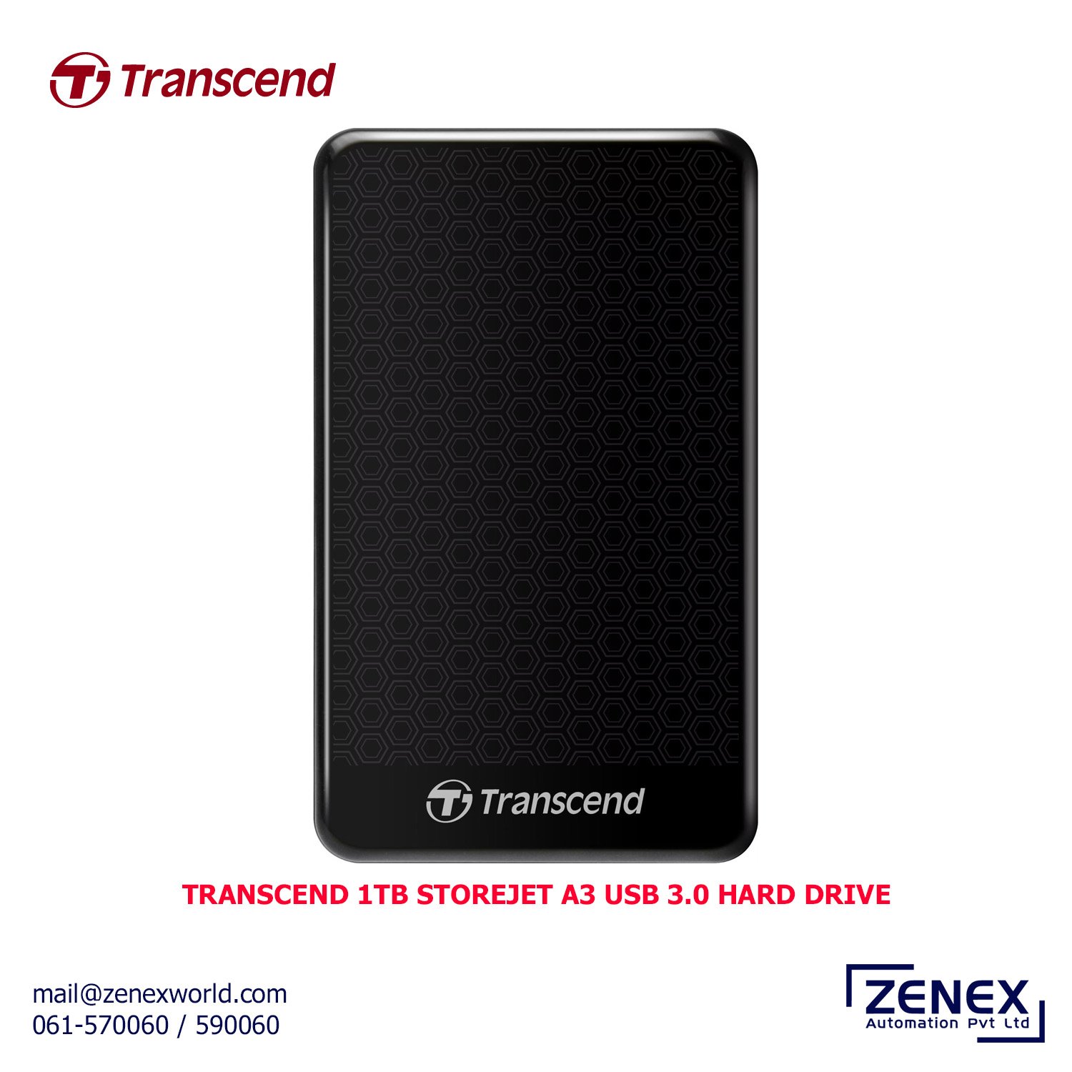 Zenex-Transcend-1TB-Storejet-A3-USB3-Hard-Drive_1 TRANSCEND 1TB STOREJET A3 USB 3.0 HARD DRIVE - Image 1