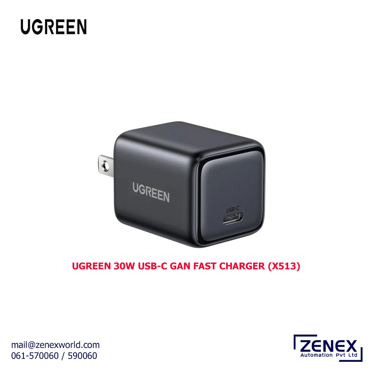 Zenex-Ugreen-30W-Usb-C-Gan-Fast-Charger_1 UGREEN 30W USB-C GAN FAST CHARGER - Image 1