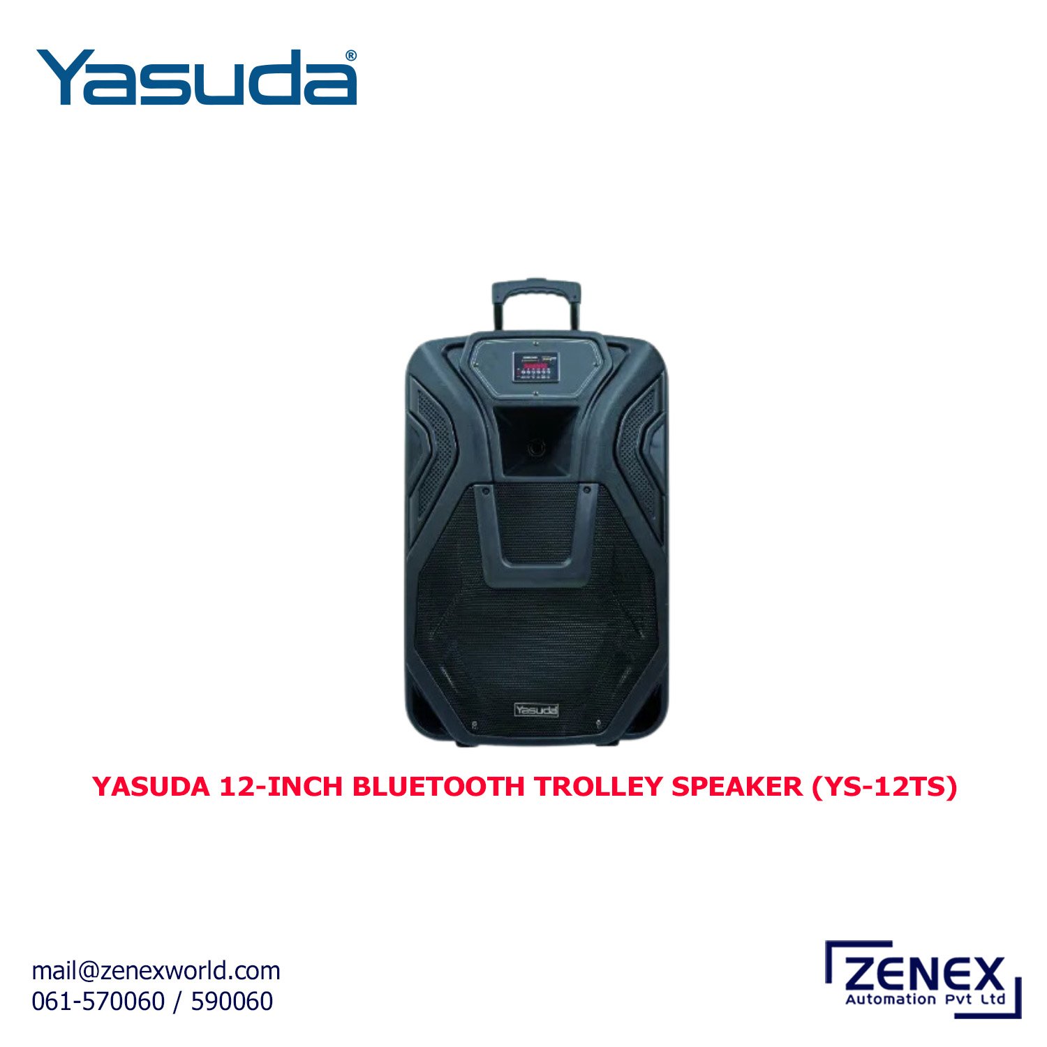 Zenex-Yasuda-12-inch-Bluetooth-Trolley-Speaker_1 YASUDA 12-INCH BLUETOOTH TROLLEY SPEAKER (YS-12TS) - Image 1