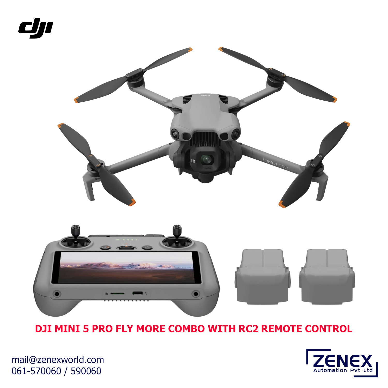 Zenex-Dji-Mini-5-Pro-Fly-More-Combo-With-RC2-Remote-Control_1 DJI MINI 5 PRO FLY MORE COMBO WITH RC2 REMOTE CONTROL - Image 1