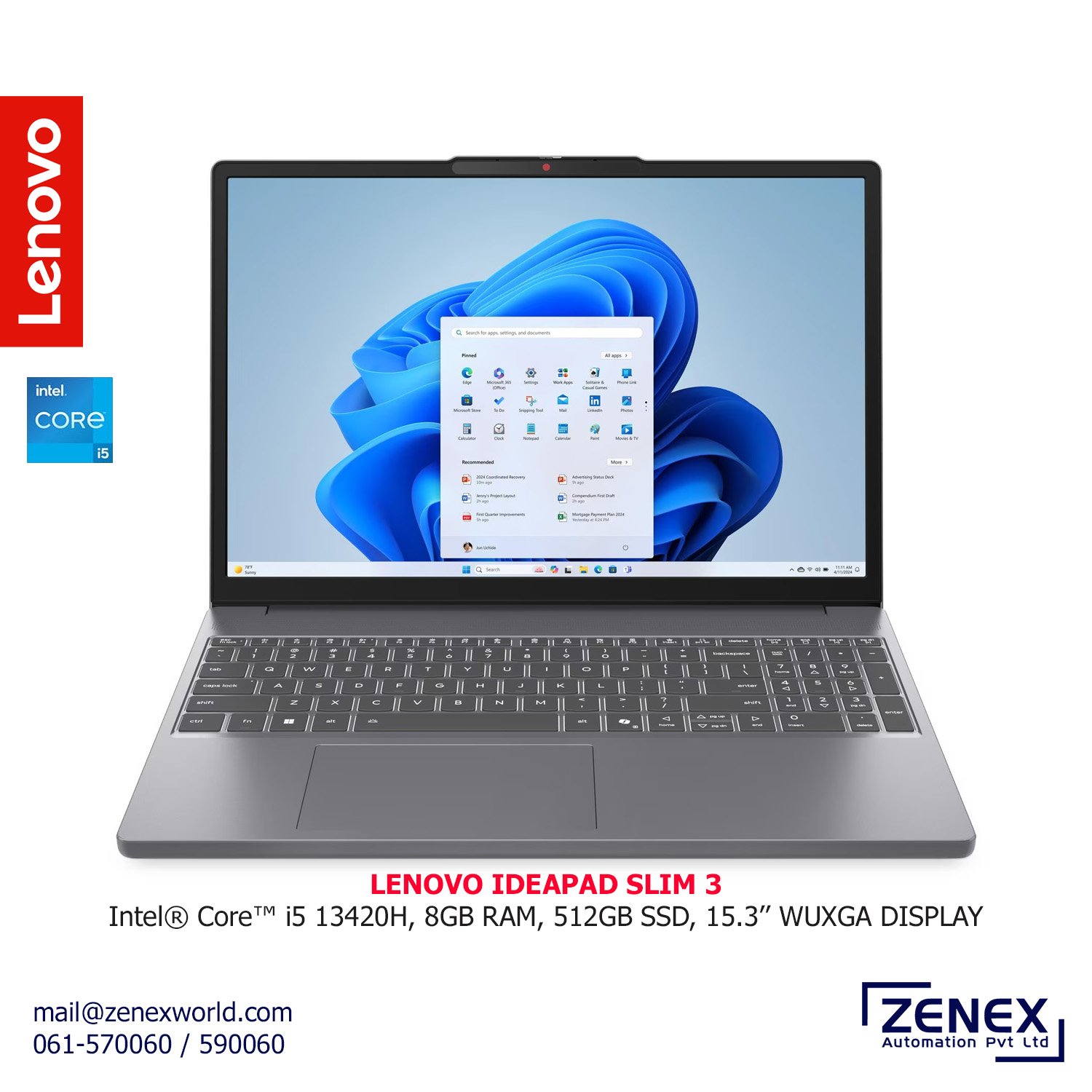 Zenex-Lenovo-Ideapad-Slim-3-Intel-5_1 LENOVO IDEAPAD SLIM 3 INTEL 5 (15IRH10) - Image 1