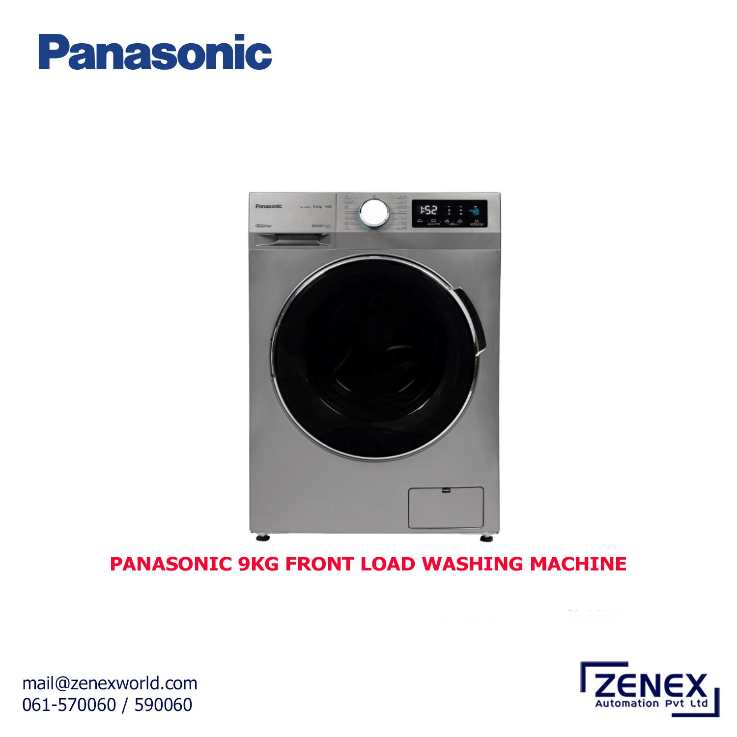 Zenex-Panasonic-9kg-Front-Load-Washing-Machine_1 PANASONIC 9KG FRONT LOAD WASHING MACHINE (NA-18MG1L) - Image 1