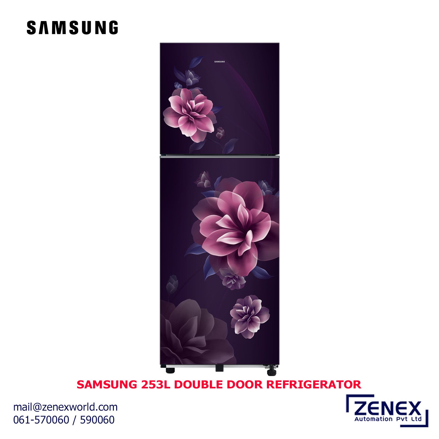 Zenex-Samsung-253L-Double-Door-Refrigerator-1 SAMSUNG 253L DOUBLE DOOR REFRIGERATOR (RT40H28WNCPIM) - Image 1