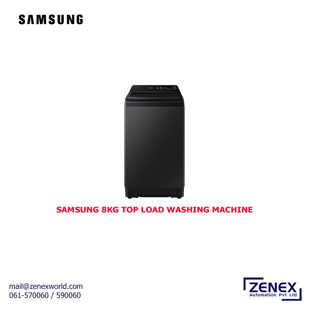 Zenex-Samsung-8kg-Top-Load-Washing-Machine_1 SAMSUNG 8KG TOP LOAD WASHING MACHINE (WA80F08S2BIM) - Image 1