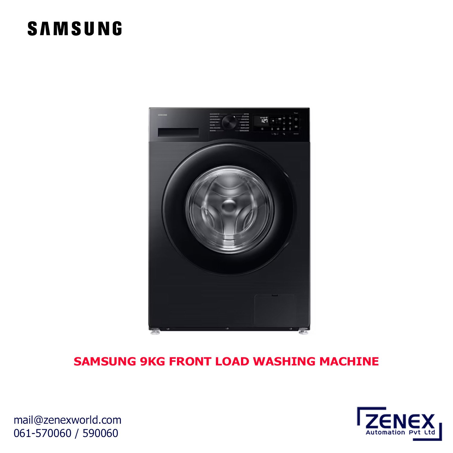 Zenex-Samsung-9Kg-Front-Load-Washing-Machine-WW90DG5U24AXIM_1 SAMSUNG 9KG FRONT LOAD WASHING MACHINE (WW90DG5U24AXIM) - Image 1